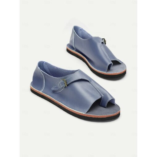 Women's Leather Roman Sandals - Comfortable Casual Summer Footwear with Non-Slip Sole for Beach, Travel, and Everyday Wear 2025 - Image 3