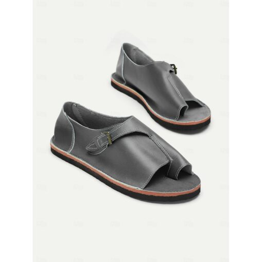 Women's Leather Roman Sandals - Comfortable Casual Summer Footwear with Non-Slip Sole for Beach, Travel, and Everyday Wear 2025 - Image 4