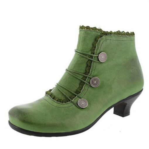 Women's Victorian Black Lace-Trimmed Button Ankle Boots - Perfect for Vintage Themed Events and Casual Elegance 2025 - Image 4