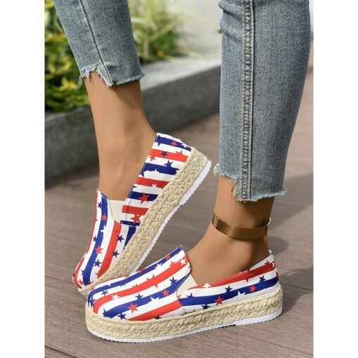Women's Boho Slip-On Espadrille Shoes with Butterfly Embroidery - Casual Summer Flats for Daily and Travel Wear 2025 - Image 5