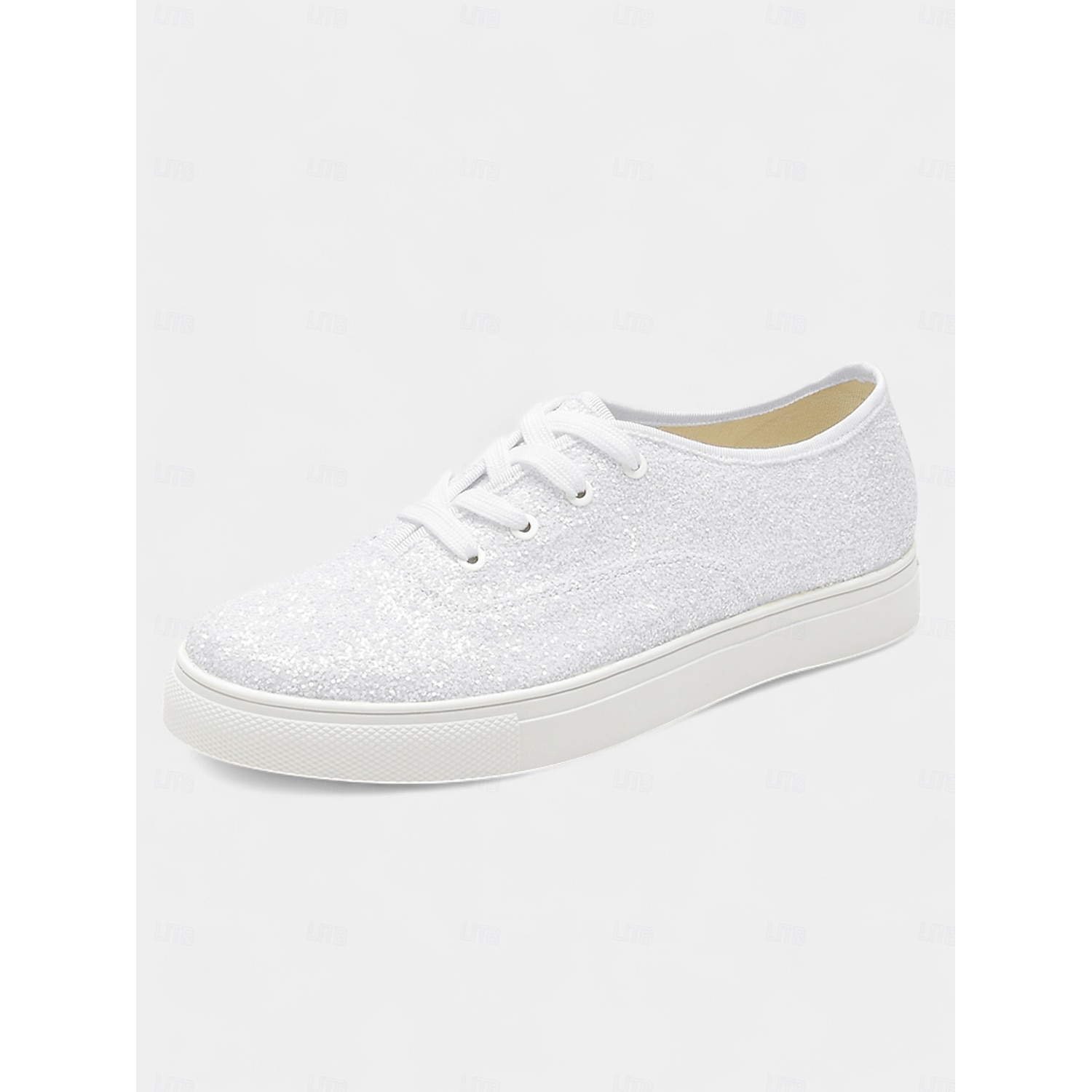 Gold Glitter Lace-Up Sneakers – Stylish and Comfortable Shoes for Casual Outings or Wedding After-Parties 2025 - Image 4