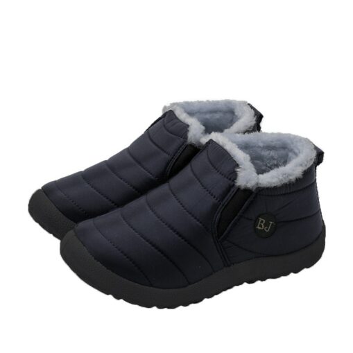 Men's Women's Waterproof Winter Ankle Boots - Warm Fur Lined Slip-On Shoes for Outdoor Activities 2025 - Image 5