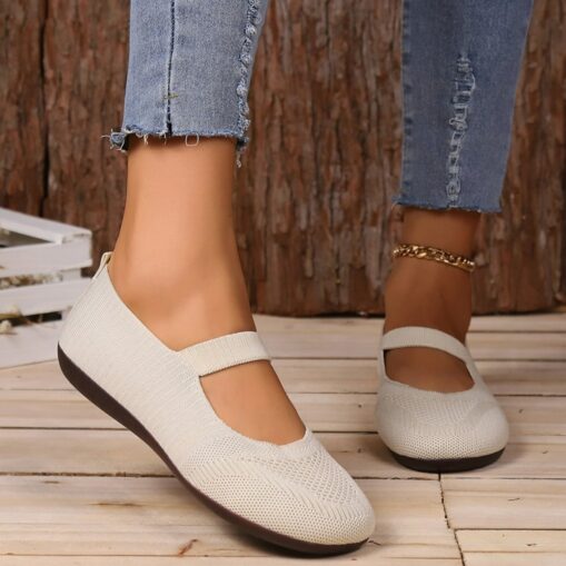 Women's Flats Comfort Shoes Daily Walking Solid Color Summer Flat Heel Round Toe Casual Comfort Minimalism Tissage Volant Loafer Black Pink Beige 2025 - Image 3