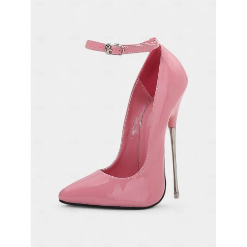 Women's Red Patent Leather Stiletto Heels with Ankle Strap - Sexy and Elegant Perfect for Night Out or Formal Events 2025 - Image 7