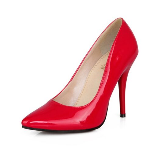 Women's Heels Pumps Ladies Shoes Valentines Gifts Dress Shoes Plus Size Valentine's Day Daily Party & Evening Stiletto Pointed Toe Elegant PU Black Ye