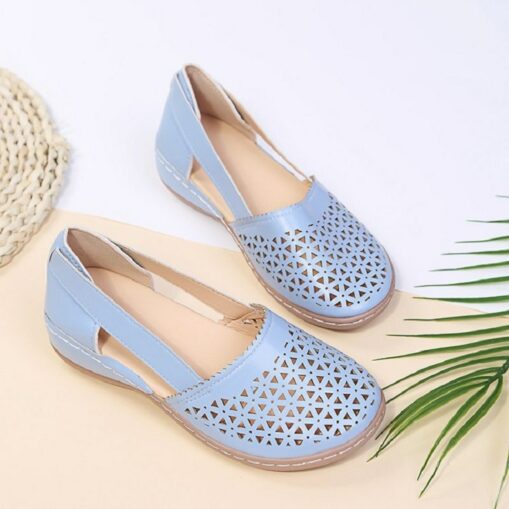 Women's White Cut-Out Slip-On Flats - Comfortable Casual Shoes for Daily Wear 2025 - Image 4