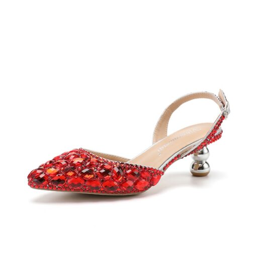 Women's Blue Rhinestone Slingback Heels - Perfect for Weddings and Evening Parties 2025 - Image 20