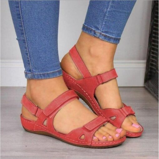 Women's Wedge Sandals Platform Sandals Beach Shoes Mules Retro Espadrilles Yellow Red Blue 2025 - Image 2