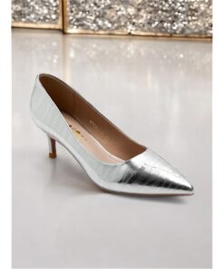 Women's Silver Pointed Toe Heels - Elegant Wedding and Party Shoes, Stylish Stiletto Pumps 2025