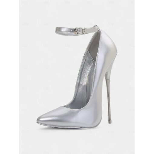 Women's Red Patent Leather Stiletto Heels with Ankle Strap - Sexy and Elegant Perfect for Night Out or Formal Events 2025 - Image 8
