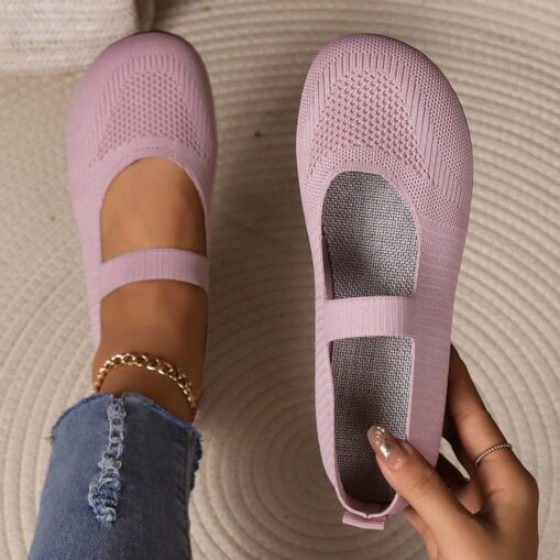 Women's Flats Comfort Shoes Daily Walking Solid Color Summer Flat Heel Round Toe Casual Comfort Minimalism Tissage Volant Loafer Black Pink Beige 2025