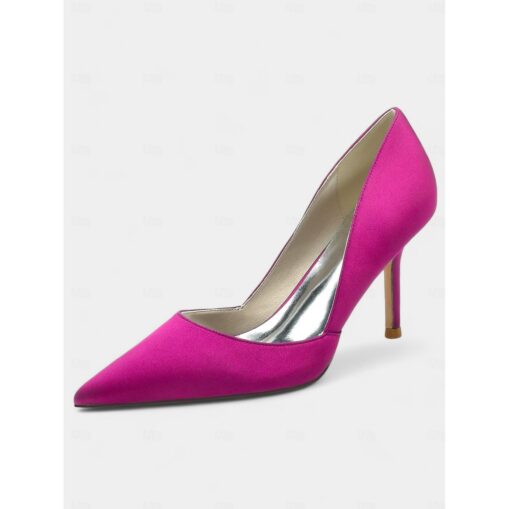 Women's Satin Pointed-Toe Stiletto Heels - Elegant High Heels for Evening Events, Parties, and Weddings 2025 - Image 6