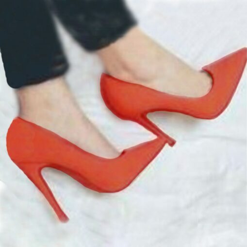 Women's Heels Pumps Valentines Gifts Stilettos High Heels Daily Solid Colored Stiletto Heel Pointed Toe Basic Casual Walking PU Loafer Wine Black / Re - Image 5