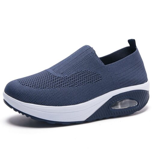 Women's Sneakers Slip-Ons Plus Size Flyknit Shoes Platform Sneakers Outdoor Daily Solid Color Flat Heel Round Toe Sporty Casual Walking Tissage Volant - Image 7