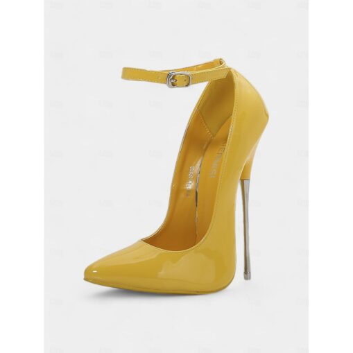 Women's Red Patent Leather Stiletto Heels with Ankle Strap - Sexy and Elegant Perfect for Night Out or Formal Events 2025 - Image 11