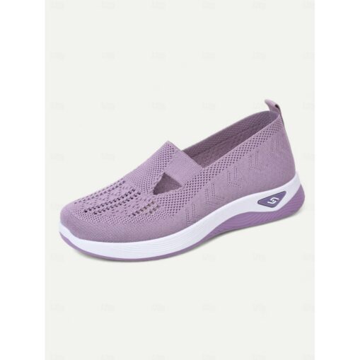 Women's Green Slip-On Athletic Sneakers with Breathable Mesh, Arch Support, Perfect for Walking and Casual Wear 2025 - Image 3