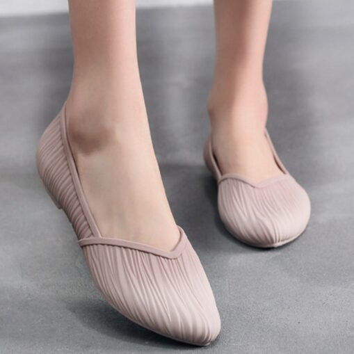 Women's Flats Flat Sandals Slip-on Sneakers Comfort Shoes Home Daily Solid Color Summer Flat Heel Pointed Toe Casual Minimalism Faux Leather Loafer Bl - Image 2