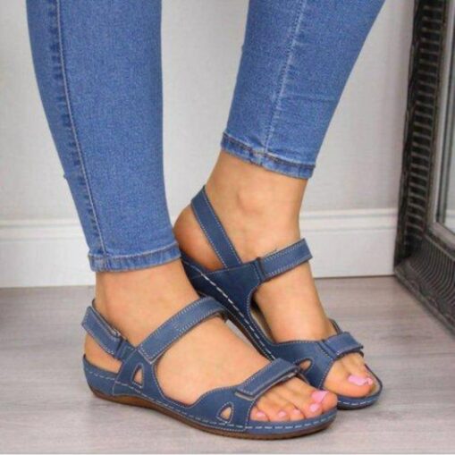 Women's Wedge Sandals Platform Sandals Beach Shoes Mules Retro Espadrilles Yellow Red Blue 2025