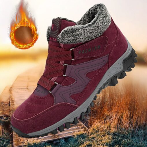 Men's Women Waterproof Winter Hiking Boots with Warm Fleece Lining - Anti-Slip Insulated Outdoor Shoes for Snow and Cold Weather Adventures 2025 - Image 4