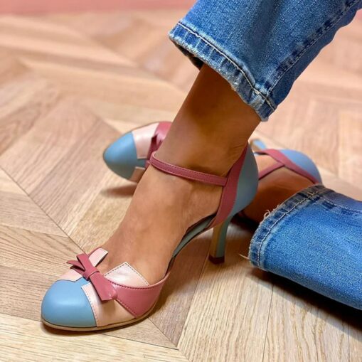 Women's Vintage Green & Gold Suede T-Strap Heels, Retro-Inspired Fashion Shoes for Special Occasions and Everyday Elegance 2025 - Image 5