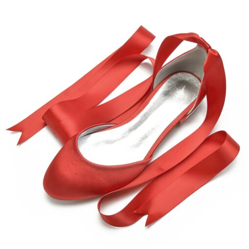 Women's Green Satin Ballet Flats with Long Ribbon Ties, Elegant and Comfortable Shoes for Weddings and Special Occasions 2025 - Image 15