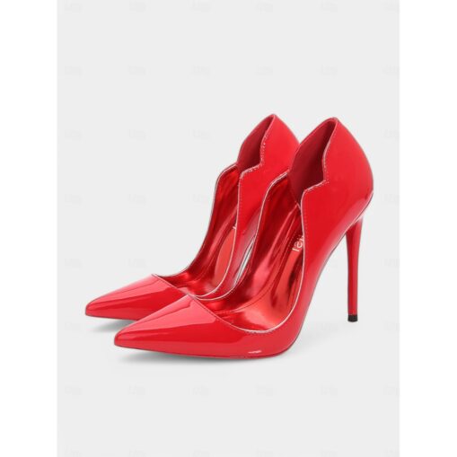 Black Patent Leather High Heels with Red Soles – Pointed Toe, Stiletto Heels for Women – Perfect for Evening Wear and Special Occasions 2025 - Image 3