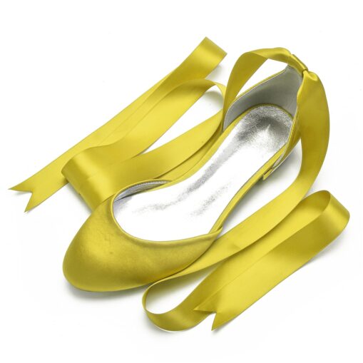 Women's Green Satin Ballet Flats with Long Ribbon Ties, Elegant and Comfortable Shoes for Weddings and Special Occasions 2025 - Image 13