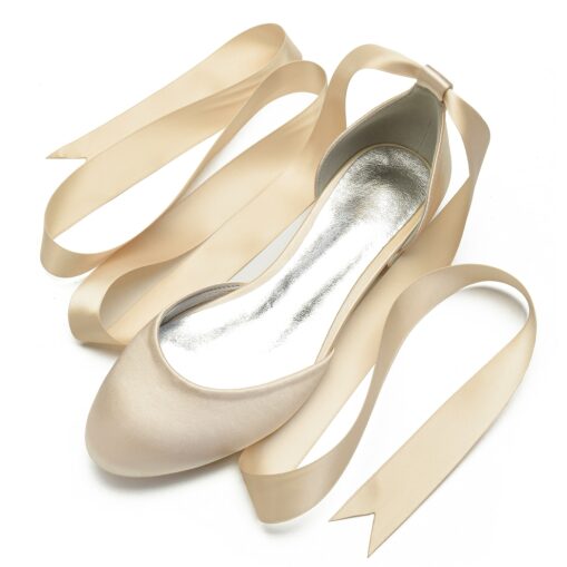 Women's Green Satin Ballet Flats with Long Ribbon Ties, Elegant and Comfortable Shoes for Weddings and Special Occasions 2025 - Image 11