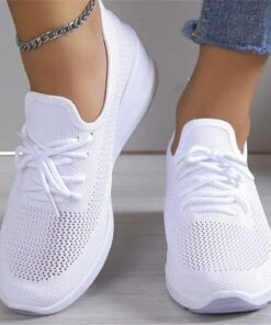 Women's Sneakers Height Increasing Shoes Outdoor Daily Solid Color Summer Wedge Heel Round Toe Sporty Casual Comfort Running Walking Tissage Volant El