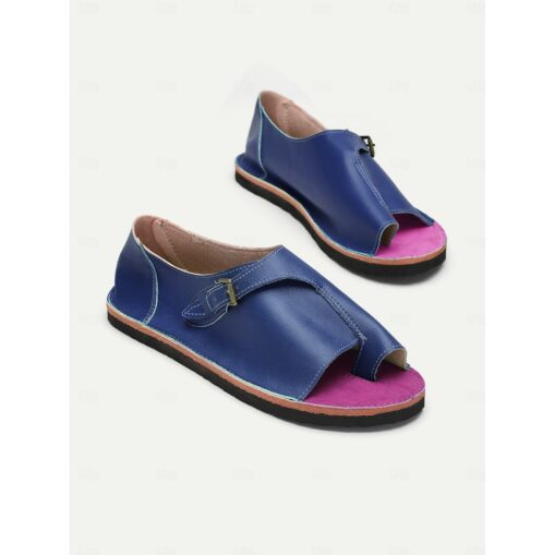 Women's Leather Roman Sandals - Comfortable Casual Summer Footwear with Non-Slip Sole for Beach, Travel, and Everyday Wear 2025 - Image 2