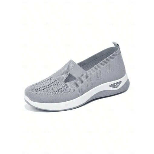 Women's Green Slip-On Athletic Sneakers with Breathable Mesh, Arch Support, Perfect for Walking and Casual Wear 2025 - Image 4