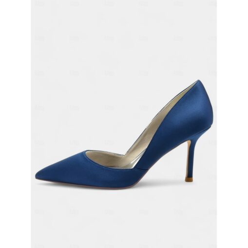 Women's Satin Pointed-Toe Stiletto Heels - Elegant High Heels for Evening Events, Parties, and Weddings 2025 - Image 2