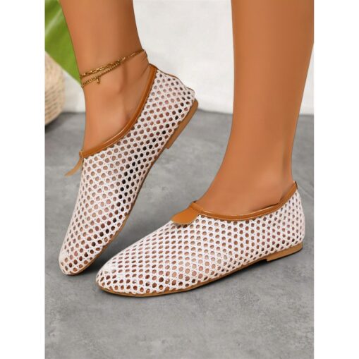 Women's Multicolor Woven Barefoot Shoes with Faux Leather Accents – Lightweight and Breathable Flats for Summer Casual Wear 2025 - Image 2