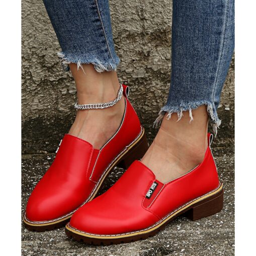 Women's Flats Slip-Ons Loafers Classic Loafers Comfort Shoes Office Daily Solid Color Flat Heel Round Toe Fashion Minimalism Faux Leather Loafer Black