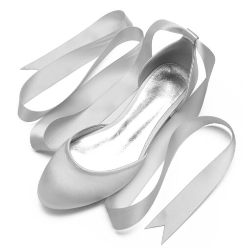Women's Green Satin Ballet Flats with Long Ribbon Ties, Elegant and Comfortable Shoes for Weddings and Special Occasions 2025 - Image 10