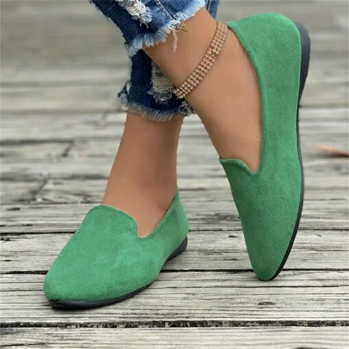 Women's Yellow Suede Slip-On Loafers - Comfortable Casual Flats for Everyday Wear 2025 - Image 4