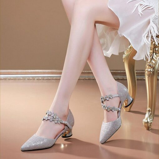 Women's Wedding Shoes Pumps Bling Bling Shoes Dress Shoes Sparkling Shoes Wedding Party Valentine's Day Wedding Heels Bridal Shoes Bridesmaid Shoes Rh
