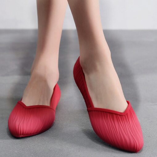 Women's Flats Flat Sandals Slip-on Sneakers Comfort Shoes Home Daily Solid Color Summer Flat Heel Pointed Toe Casual Minimalism Faux Leather Loafer Bl - Image 4