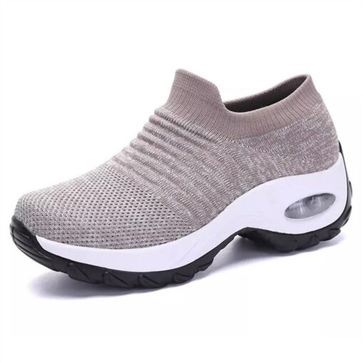 Women's Slip-On Air Cushion Walking Shoes - Breathable Knitted Athletic Sneakers for Comfort and Support, Ideal for Daily Use and Fitness Activities 2 - Image 10
