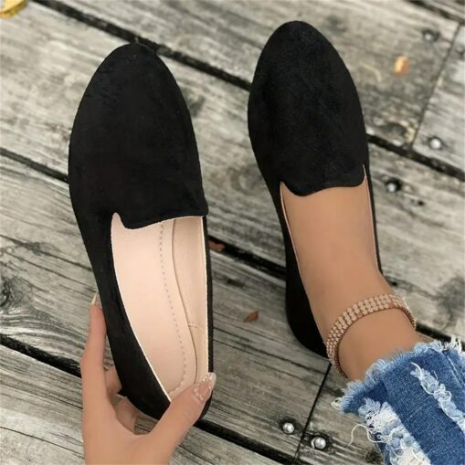 Women's Yellow Suede Slip-On Loafers - Comfortable Casual Flats for Everyday Wear 2025 - Image 2