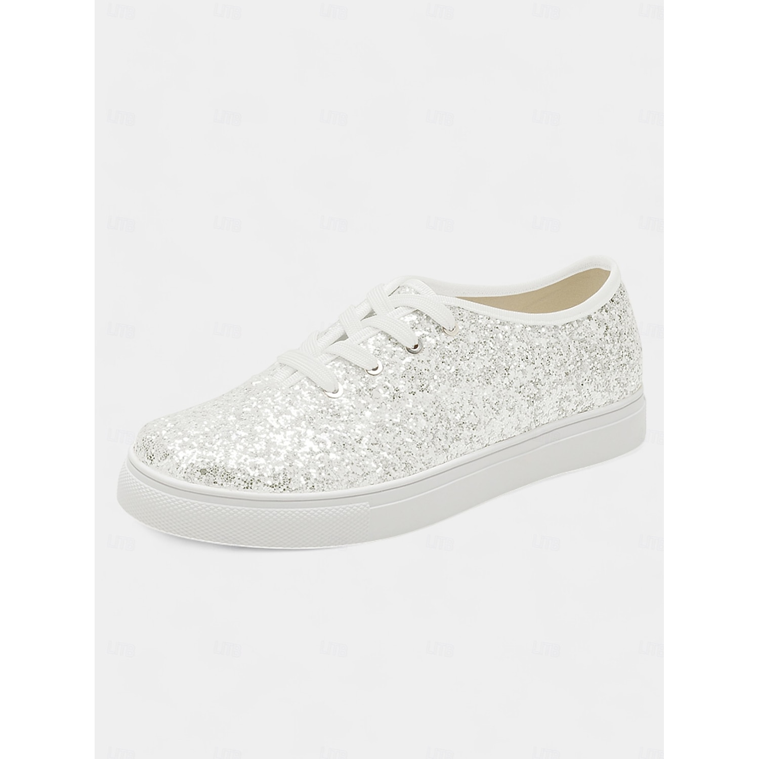 Gold Glitter Lace-Up Sneakers – Stylish and Comfortable Shoes for Casual Outings or Wedding After-Parties 2025 - Image 6
