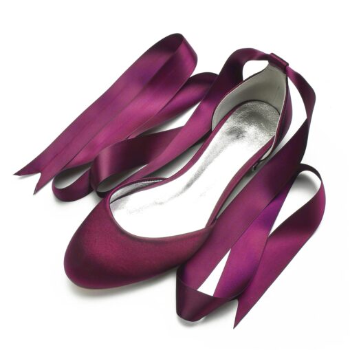 Women's Green Satin Ballet Flats with Long Ribbon Ties, Elegant and Comfortable Shoes for Weddings and Special Occasions 2025 - Image 8