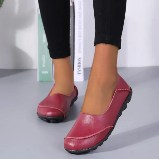 Women's Flats Slip-Ons Loafers Plus Size Barefoot shoes Comfort Shoes Outdoor Daily Solid Color Summer Flat Heel Round Toe Casual Comfort Minimalism F - Image 2
