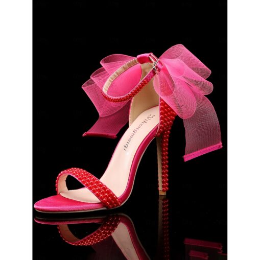 Women's Wedding Shoes Elegant Pearl-Embellished High Heel Sandals – Perfect for Wedding and Formal Events 2025 - Image 6