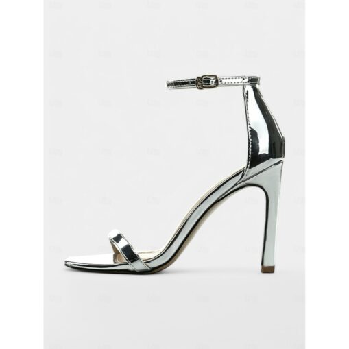Black Ankle Strap Stiletto Sandals for Women - Elegant Open-Toe High Heels for Evening & Formal Events 2025 - Image 2