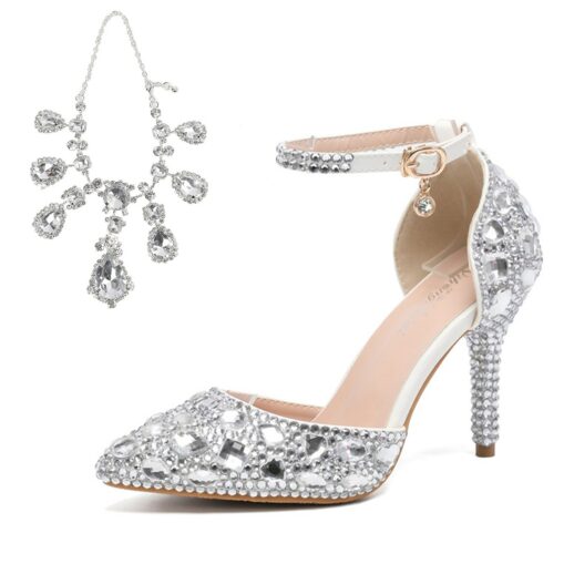 Women's Crystal Rhinestone Prom Shoes with Purple Gemstone Embellishments and Ankle Jewelry Chain - Elegant Stiletto Heels for Parties 2025 - Image 7