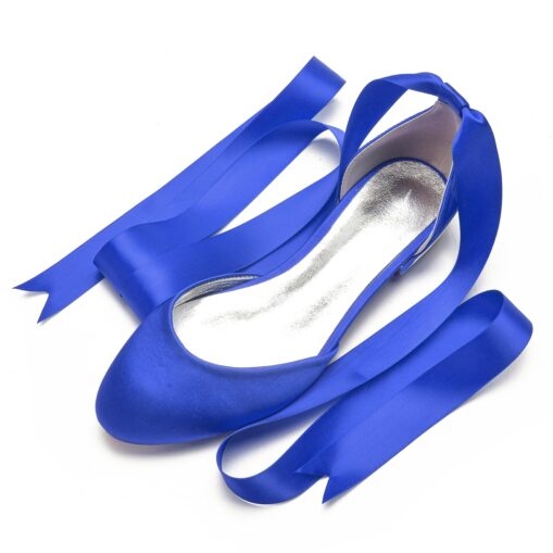 Women's Green Satin Ballet Flats with Long Ribbon Ties, Elegant and Comfortable Shoes for Weddings and Special Occasions 2025 - Image 4