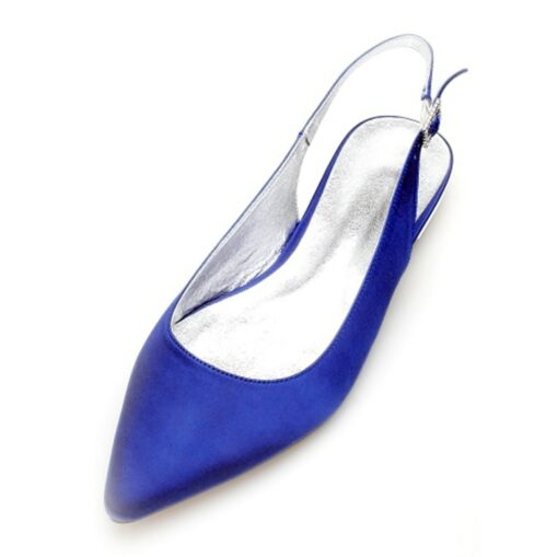 Women's Elegant Navy Blue Slingback Heels with Pointed Toe, Perfect for Weddings and Formal Events 2025 - Image 2