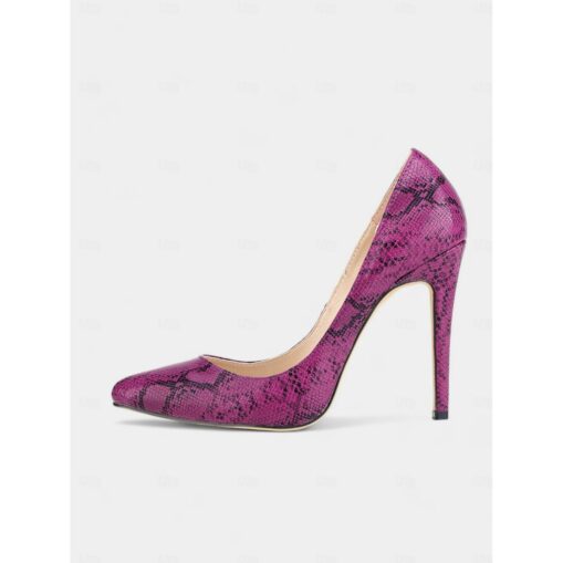 Women's Red Snakeskin Pumps with Pointed Toe and Sexy Stiletto Heels - Perfect for Parties and Special Occasions 2025 - Image 12