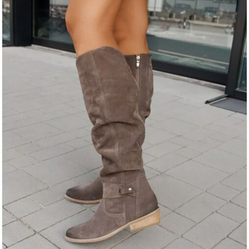 Women's Suede Over-the-Knee Boots with Slouchy Design - Perfect for Fall Fashion, Casual Outings, and Outdoor Adventures 2025 - Image 5